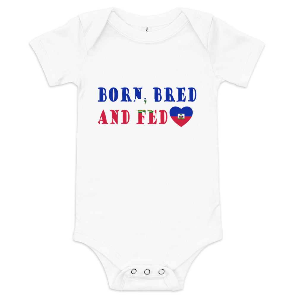 Haiti Born Bred And Fed short sleeve one piece