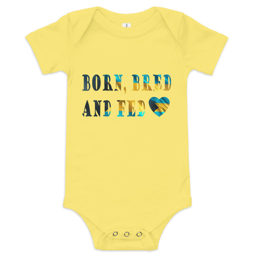 Born Bred And Fed Baby short sleeve one piece