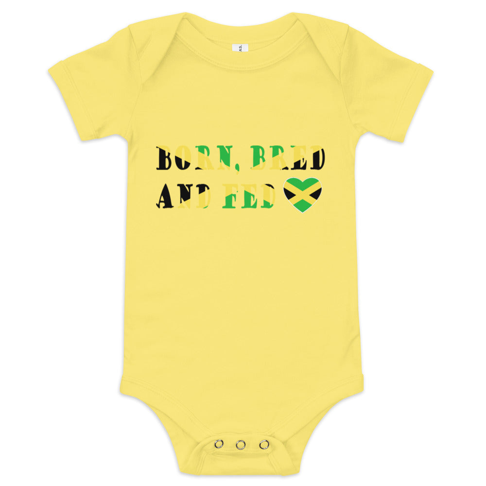 Born Bred And Fed Jamaica short sleeve one piece