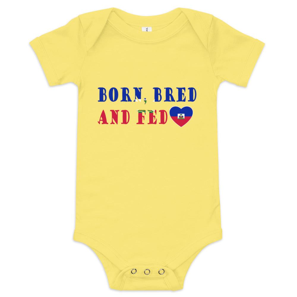 Haiti Born Bred And Fed short sleeve one piece