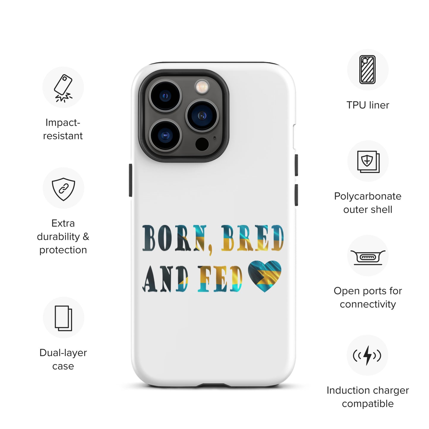 Born Bred And Fed Tough iPhone case