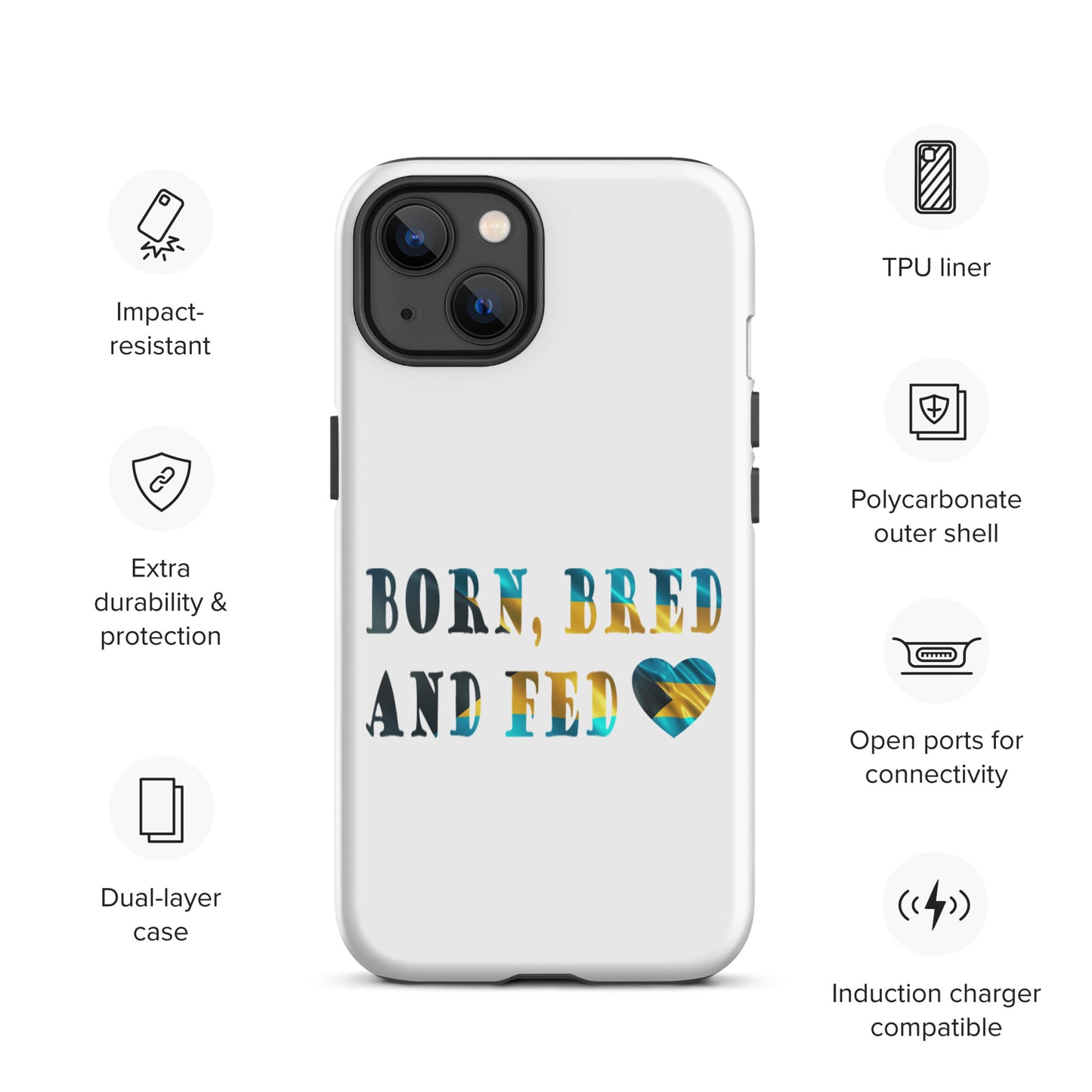 Born Bred And Fed Tough iPhone case