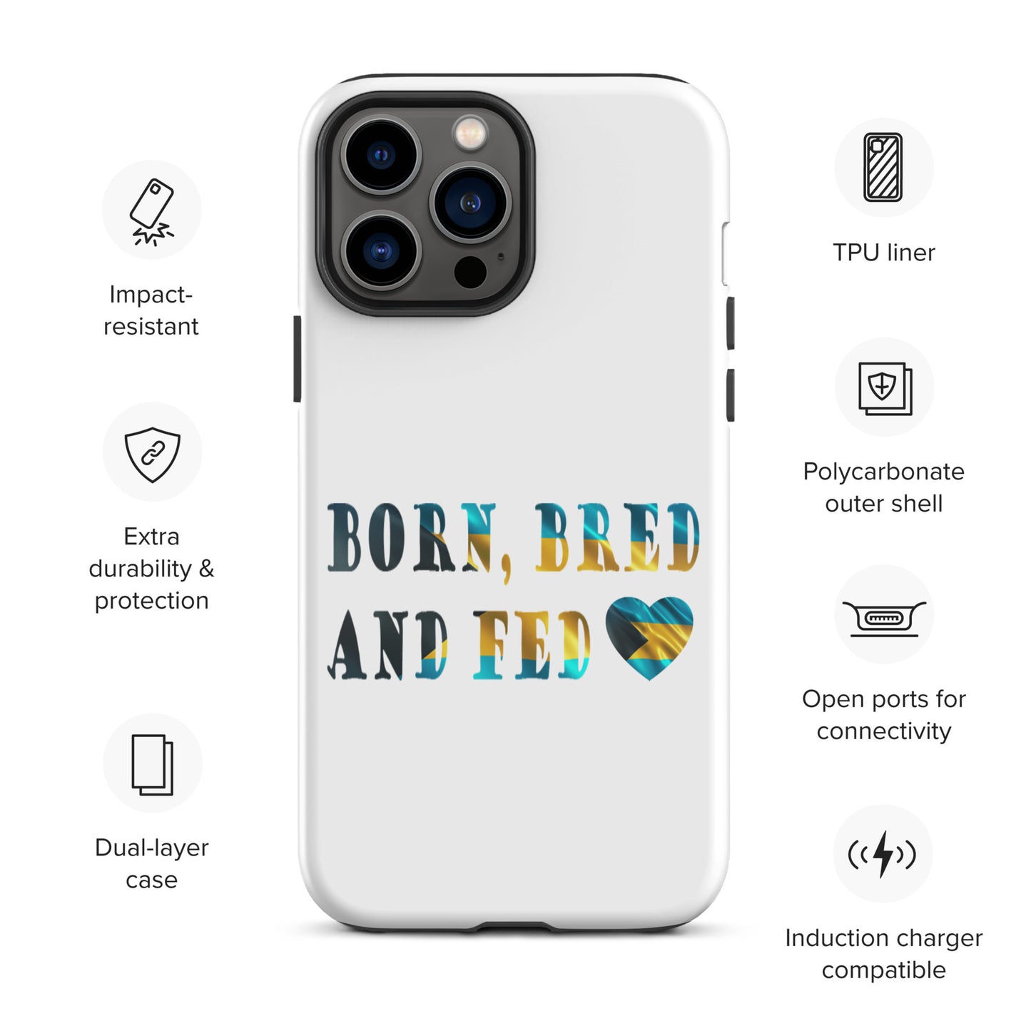 Born Bred And Fed Tough iPhone case