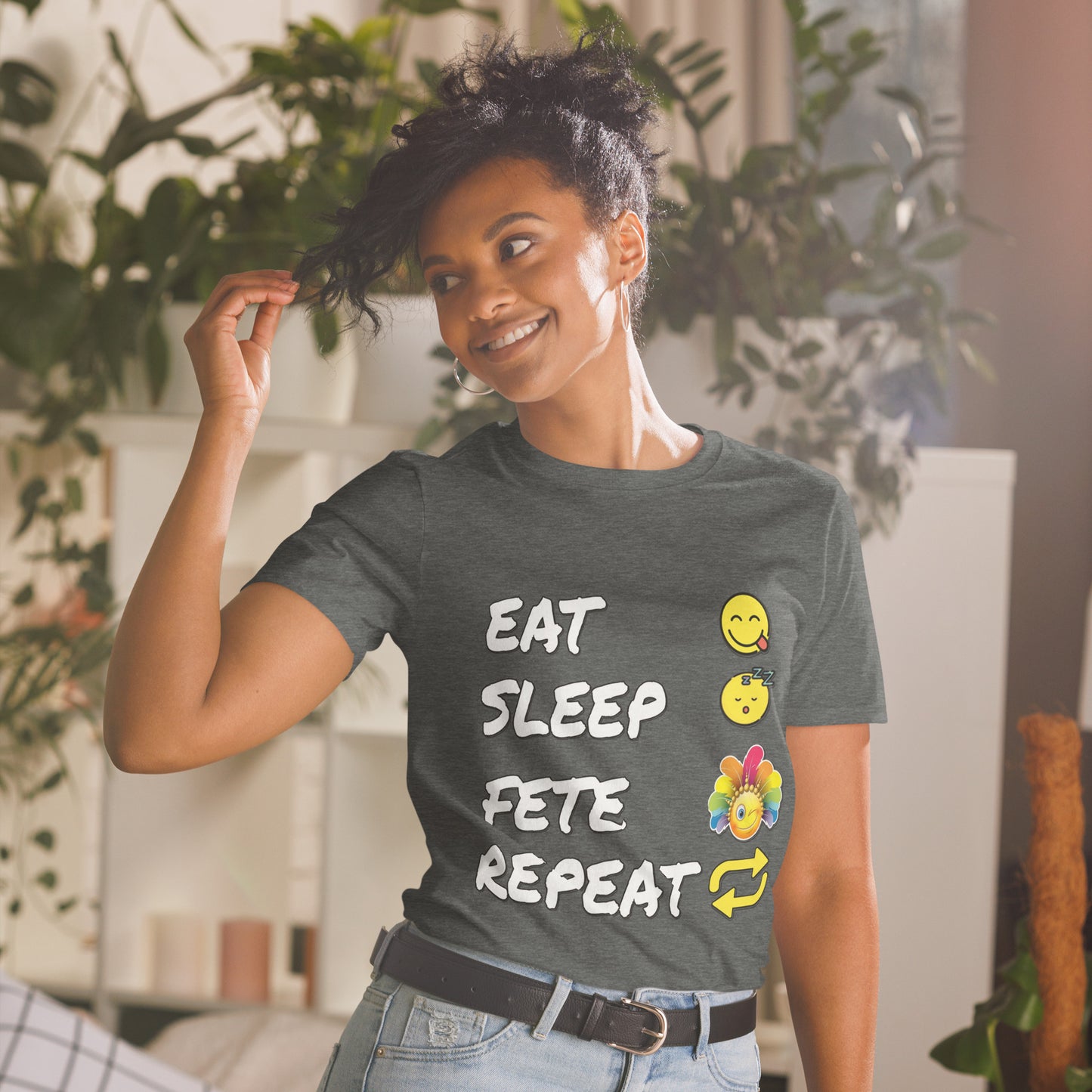 Eat Sleep Fete Repeat Short-Sleeve Unisex T-Shirt