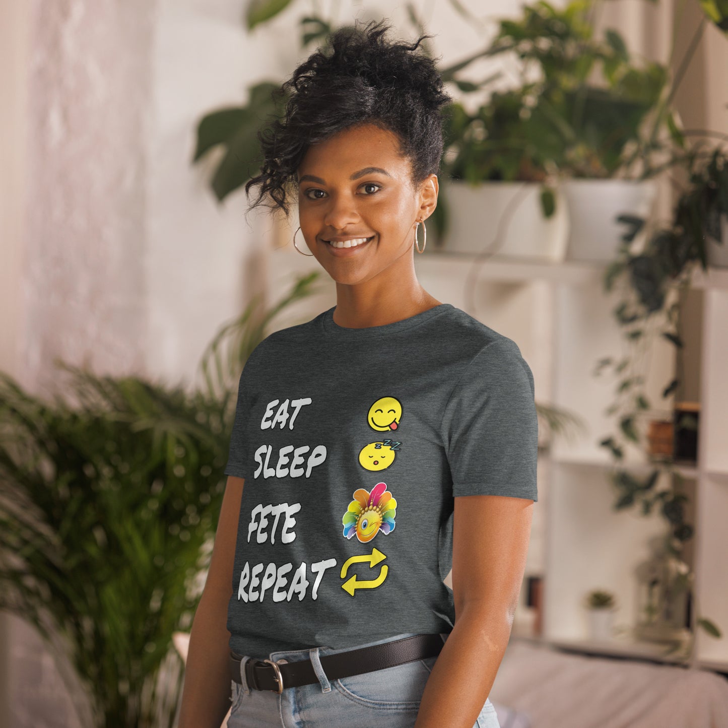 Eat Sleep Fete Repeat Short-Sleeve Unisex T-Shirt