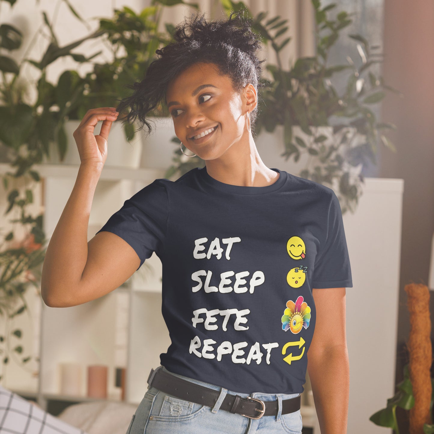 Eat Sleep Fete Repeat Short-Sleeve Unisex T-Shirt