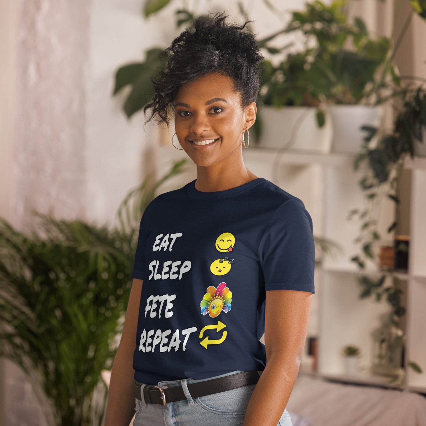 Eat Sleep Fete Repeat Short-Sleeve Unisex T-Shirt