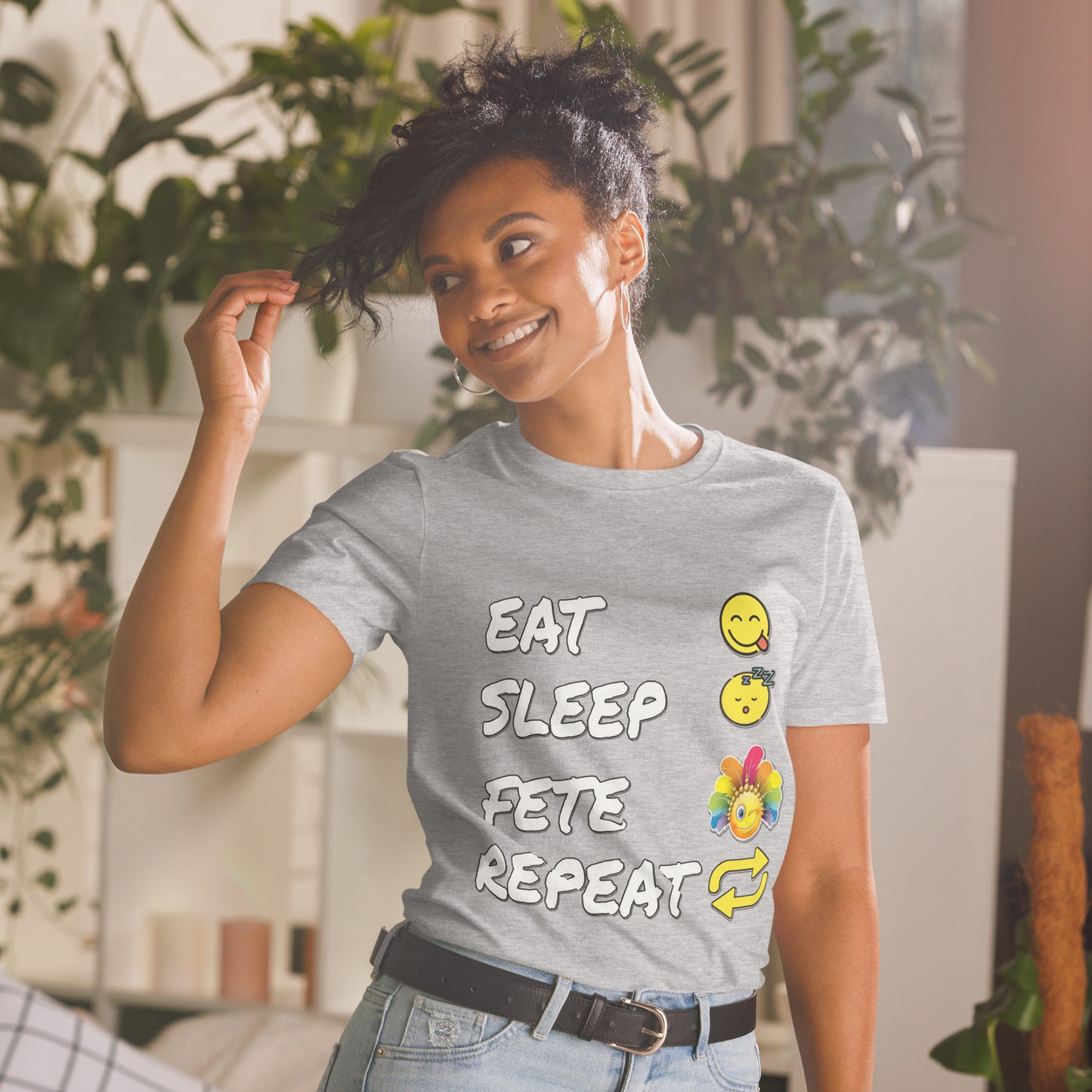 Eat Sleep Fete Repeat Short-Sleeve Unisex T-Shirt