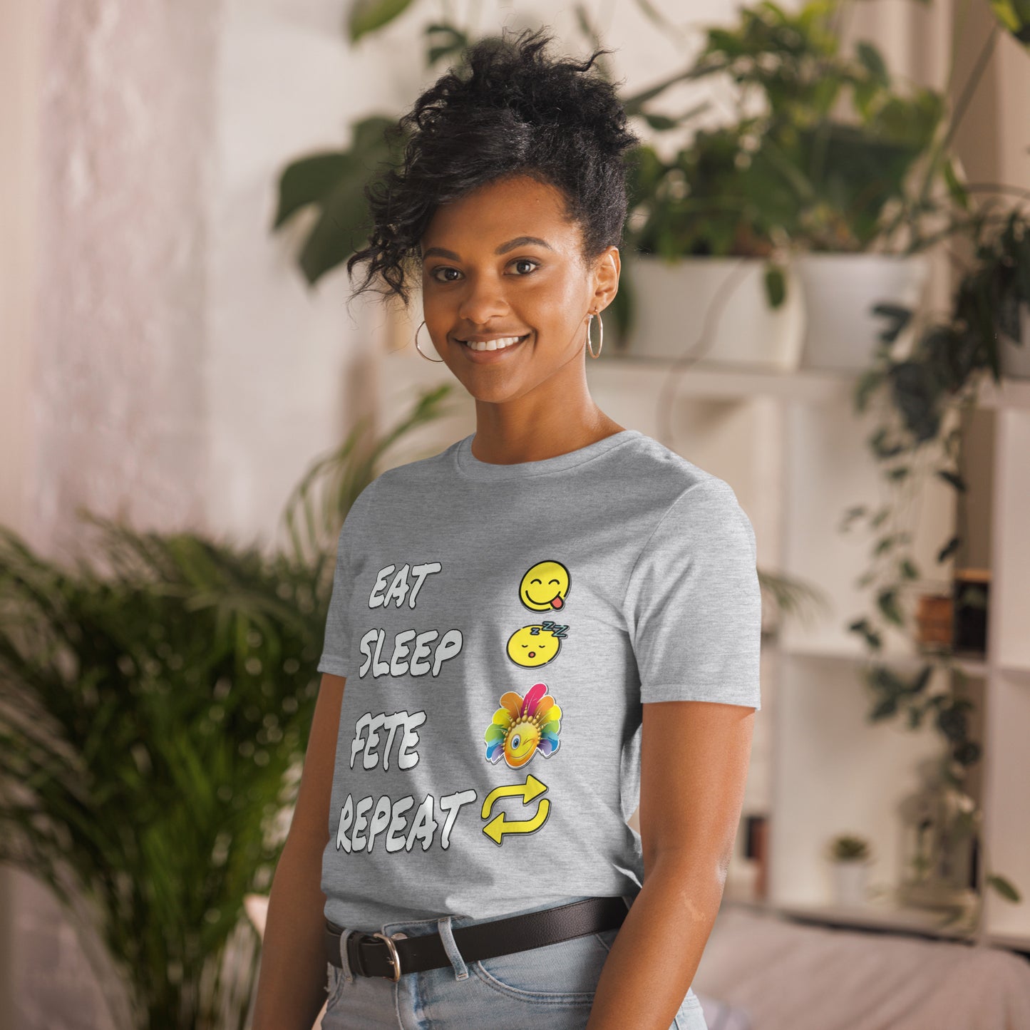 Eat Sleep Fete Repeat Short-Sleeve Unisex T-Shirt