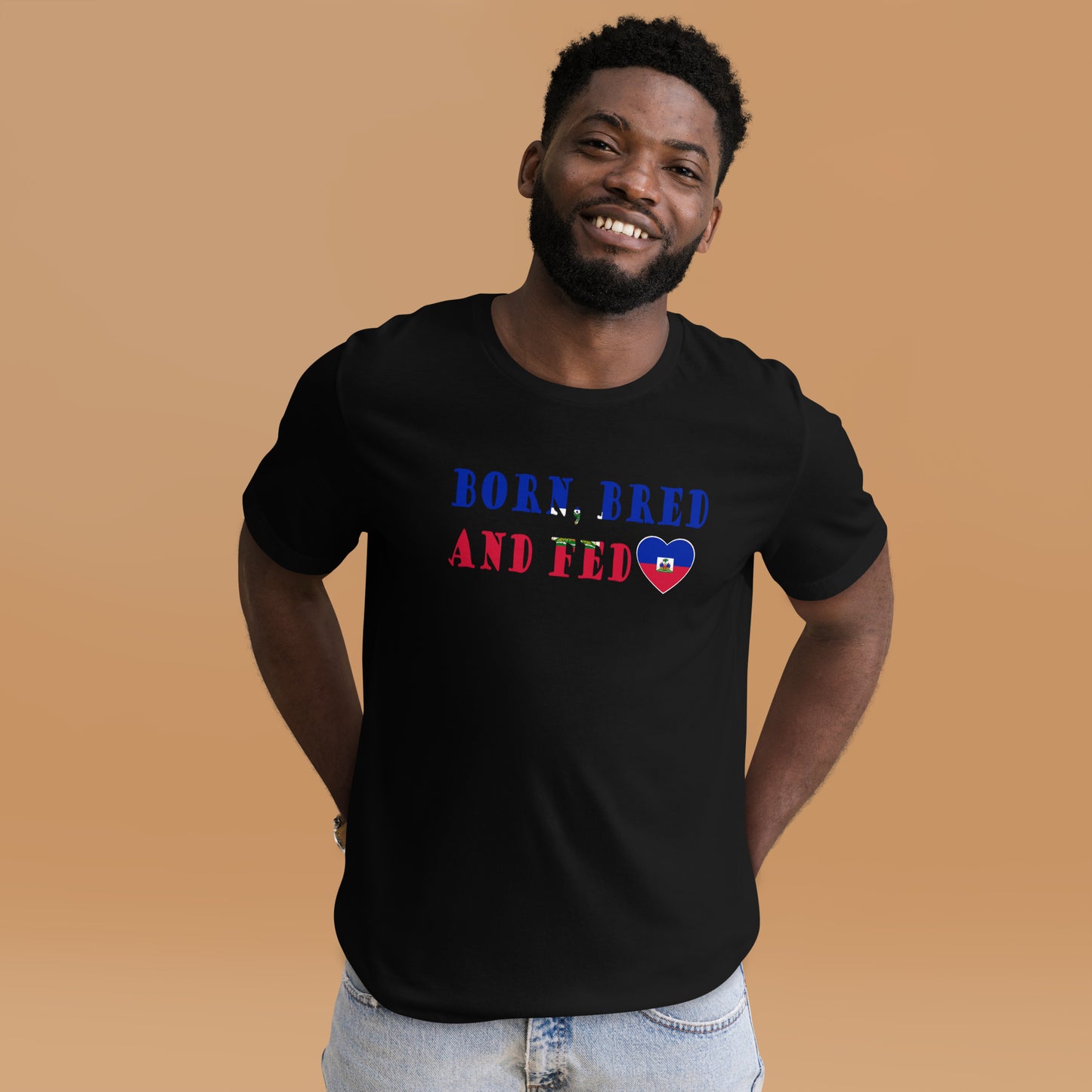 Haiti Born Bred And Fed Unisex t-shirt