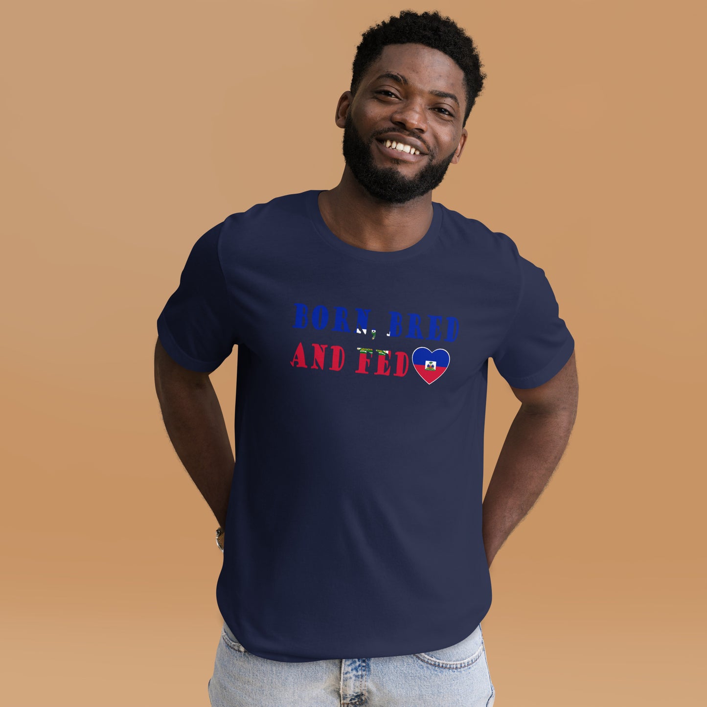 Haiti Born Bred And Fed Unisex t-shirt