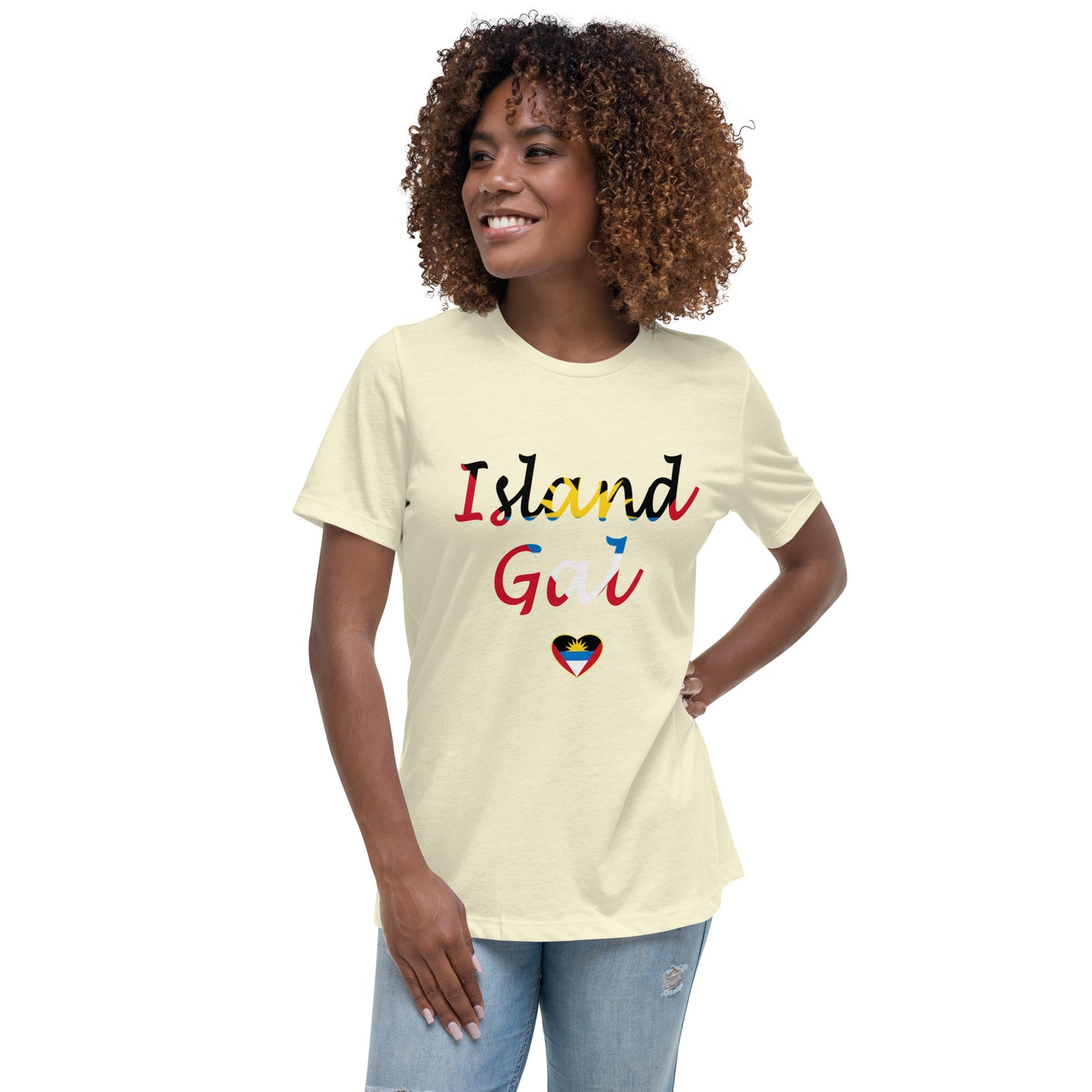 Antiguan Island Gal women's Relaxed T-Shirt