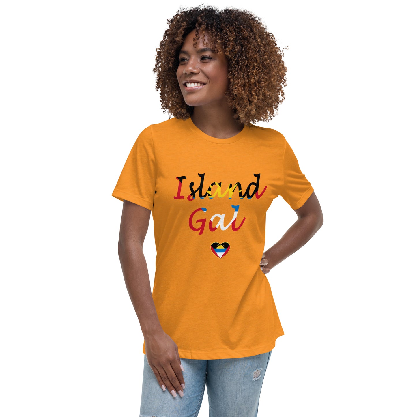 Antiguan Island Gal women's Relaxed T-Shirt